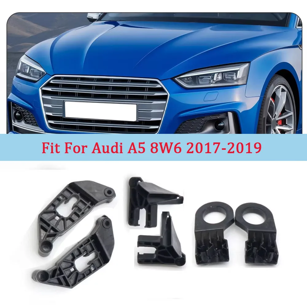 

8W6998121 8W6998122 Комплект крепления для ремонта передних фар для Audi A5 8W6 2017 2018 2019 Кронштейн для фар коготь пластик черный