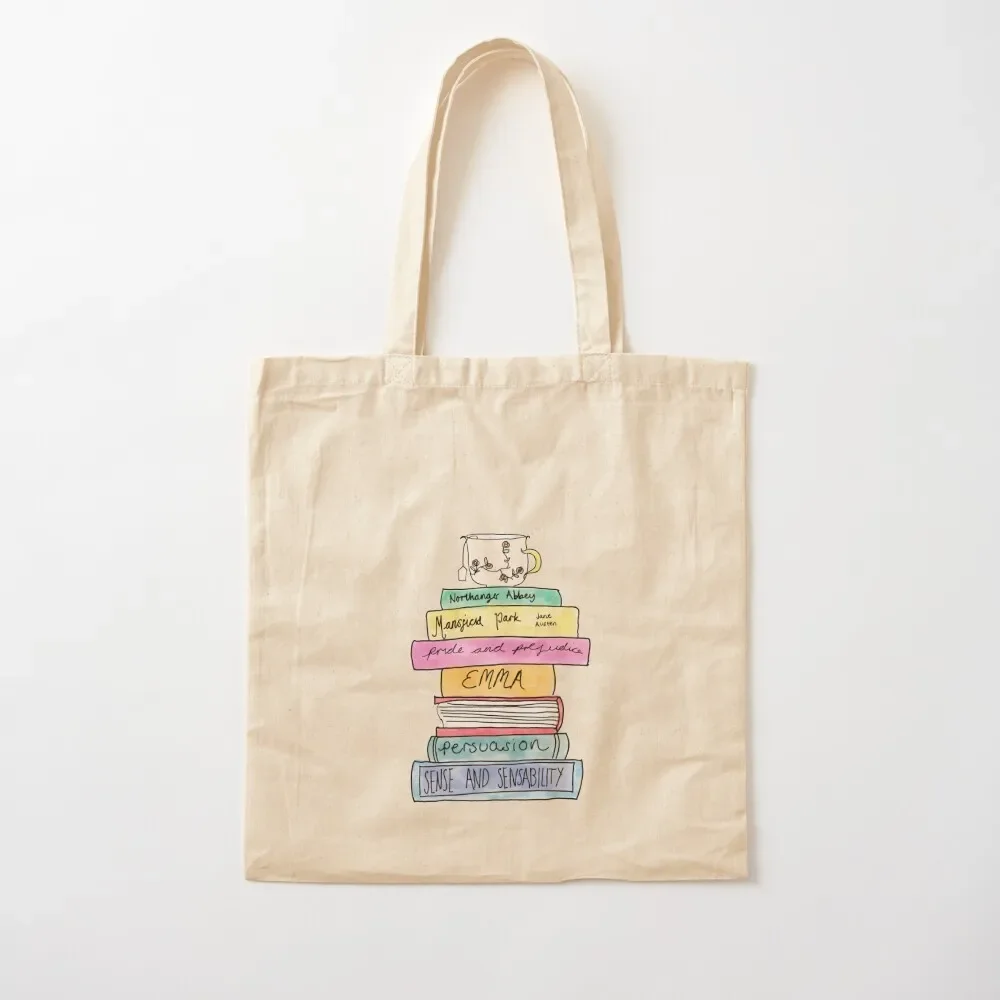 

Jane Austen book stack Tote Bag reusable grocery bags Reusable bags Tote Bag