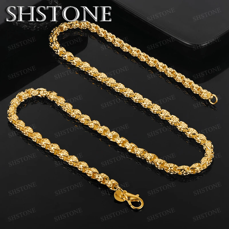 

50 см 18-каратное золото геометрическое индивидуальное ожерелье для мужчин и женщин цепочка модный подарок на день рождения свадебные модные ювелирные аксессуары