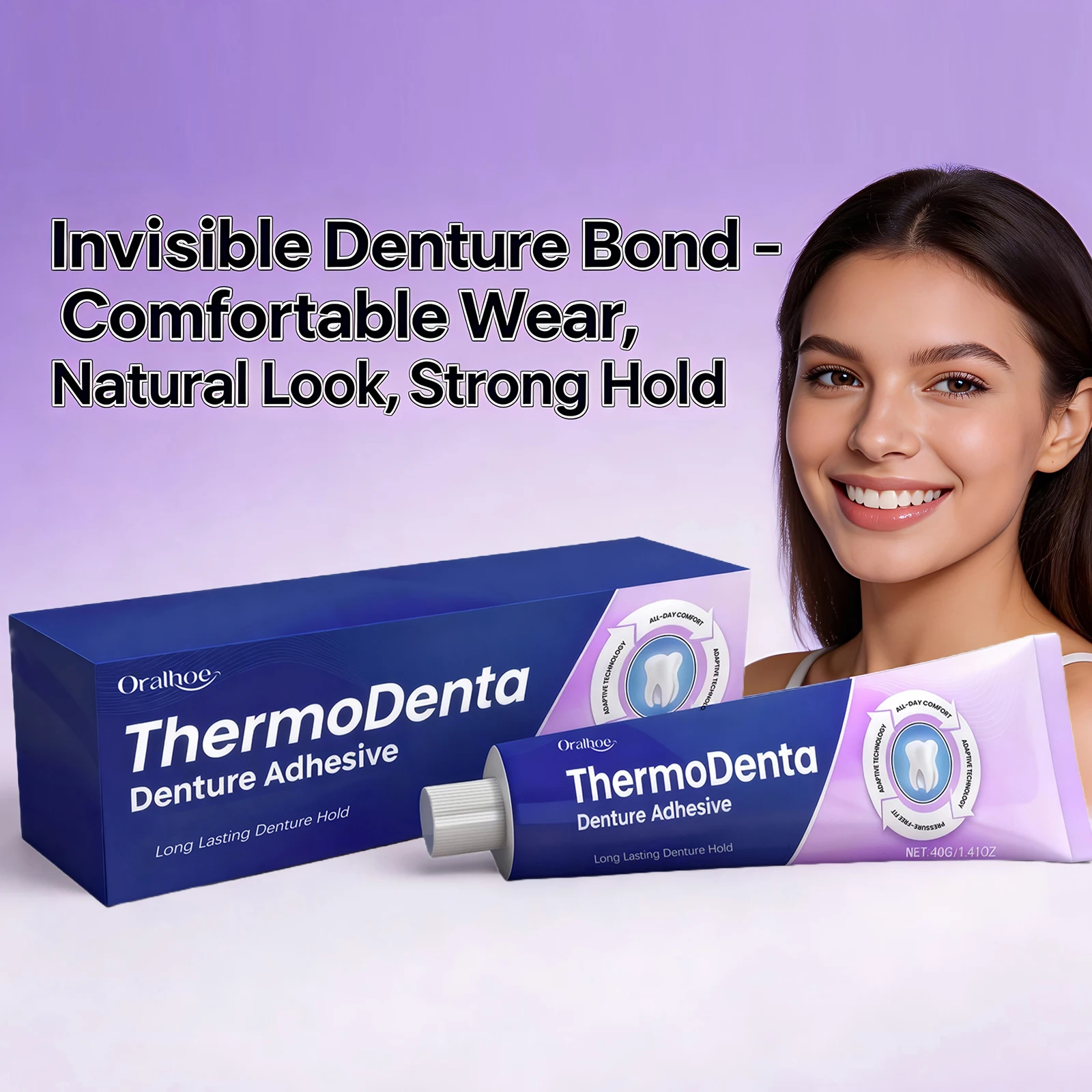 Denture Fixing Adhesive Glue Teeth Care Fixation Seamless Fit Improve Comfort Denture Care Products Fixed Dentures​