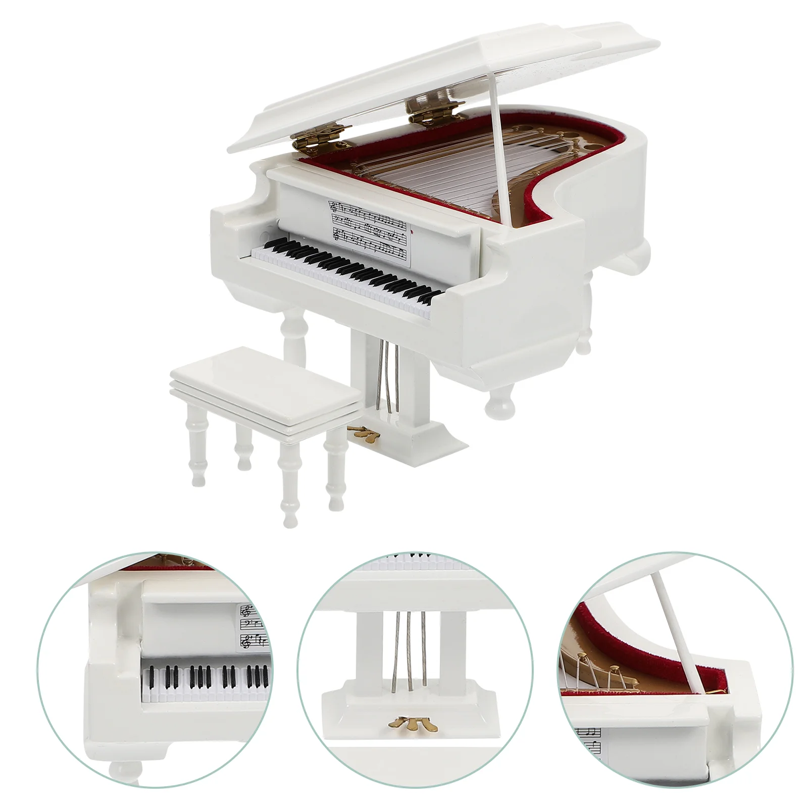 1pc Mini Piano Mode Music Box Creative Decoration Piano Music Box for Decoration Simple Music Box Desktop Melody Box