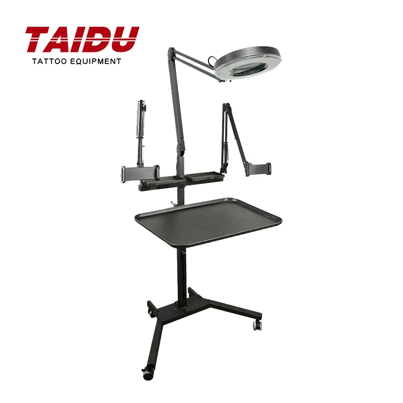 

TAIDU Tattoo Work Station With Foldable Led Light 60w With Phone Holder Tattoo Table Workstation With Tray Work Table Tattoo