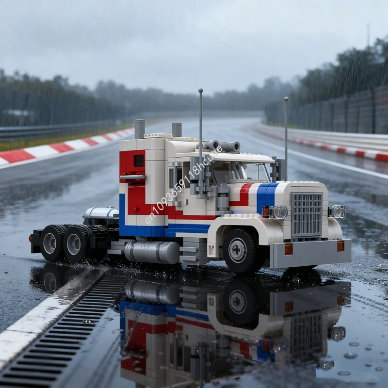 

752 шт. MOC City Champions MT Highway Rig UCS Полумодель Строительные Блоки Игрушка Сборка Рождественский Подарок DIY Креативный Кирпич Дети