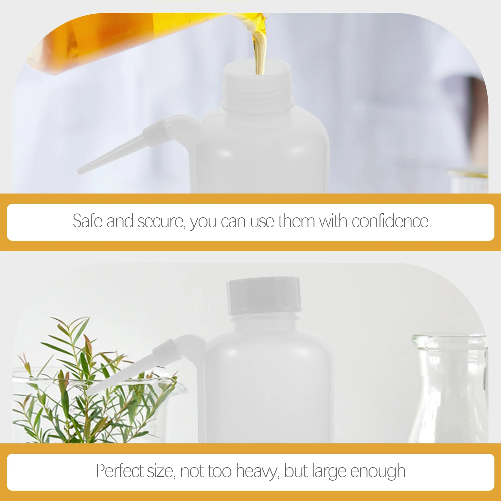 Bottiglie vuote riutilizzabili per lavaggio in plastica da 4 pezzi Romanzo Spremere Riempimento Alcol Lavaggio Acqua trasparente