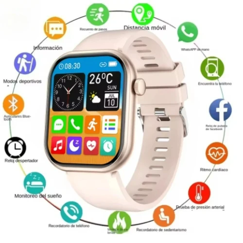 2026 señora nueva relojes reloj inteligente mujeres pantalla completamente táctil Bluetooth llamada impermeable deporte Fitness Tracker Smartwatch hombres