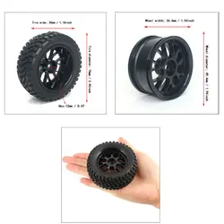 4PCS YSIDO 2.95inch/75mm RC Tires 12mm Hex Hubs Wheels for 1/14 1/16 1/10 1/12 RC Car Wltoys 144001 Scx10 Traxxas Trx-4 Tamiya