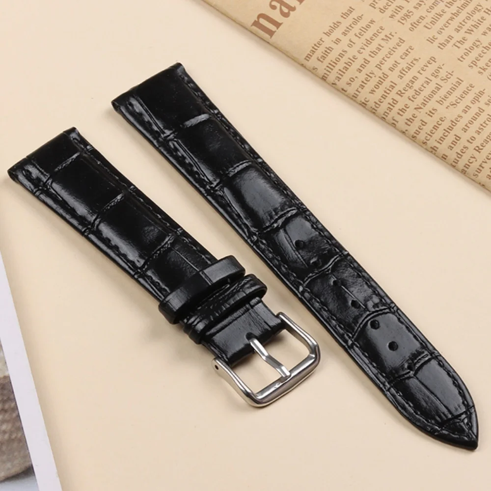 Echtleder-Kalbslederarmband 10/12/13/14/15/16/17/18/19/20/21/22/24 mm, universelles Uhrenarmband mit Slub-Muster, Uhrenzubehör – Detail 12