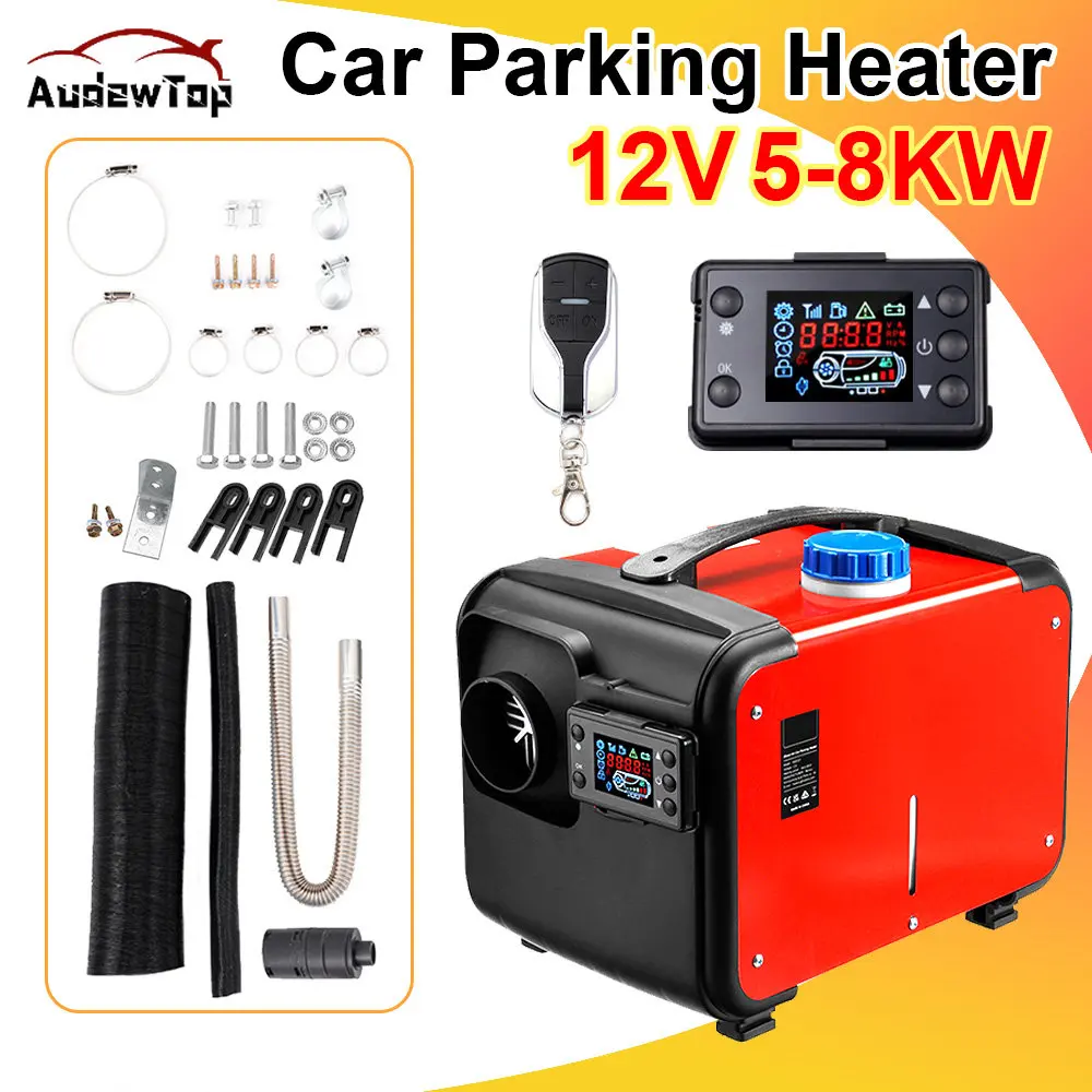 

12V 5-8KW Car Air diesels Heater All In One One Hole for Trucks Homes Boats Bus LCD key Switch English Remote Diesel