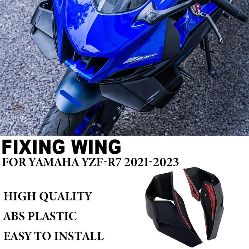 

Suitable for Yamaha YZF-R7 YZFR7 YZF R7 2021 2022 2023 motorcycle high-quality fixed wing windshield aileron side spoiler cover