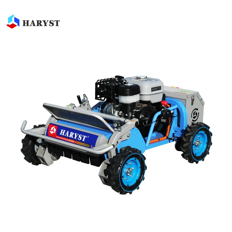 

Haryst 4wd Cut Width 550mm Gasoline Engine Remote Control Robot Lawn Mower