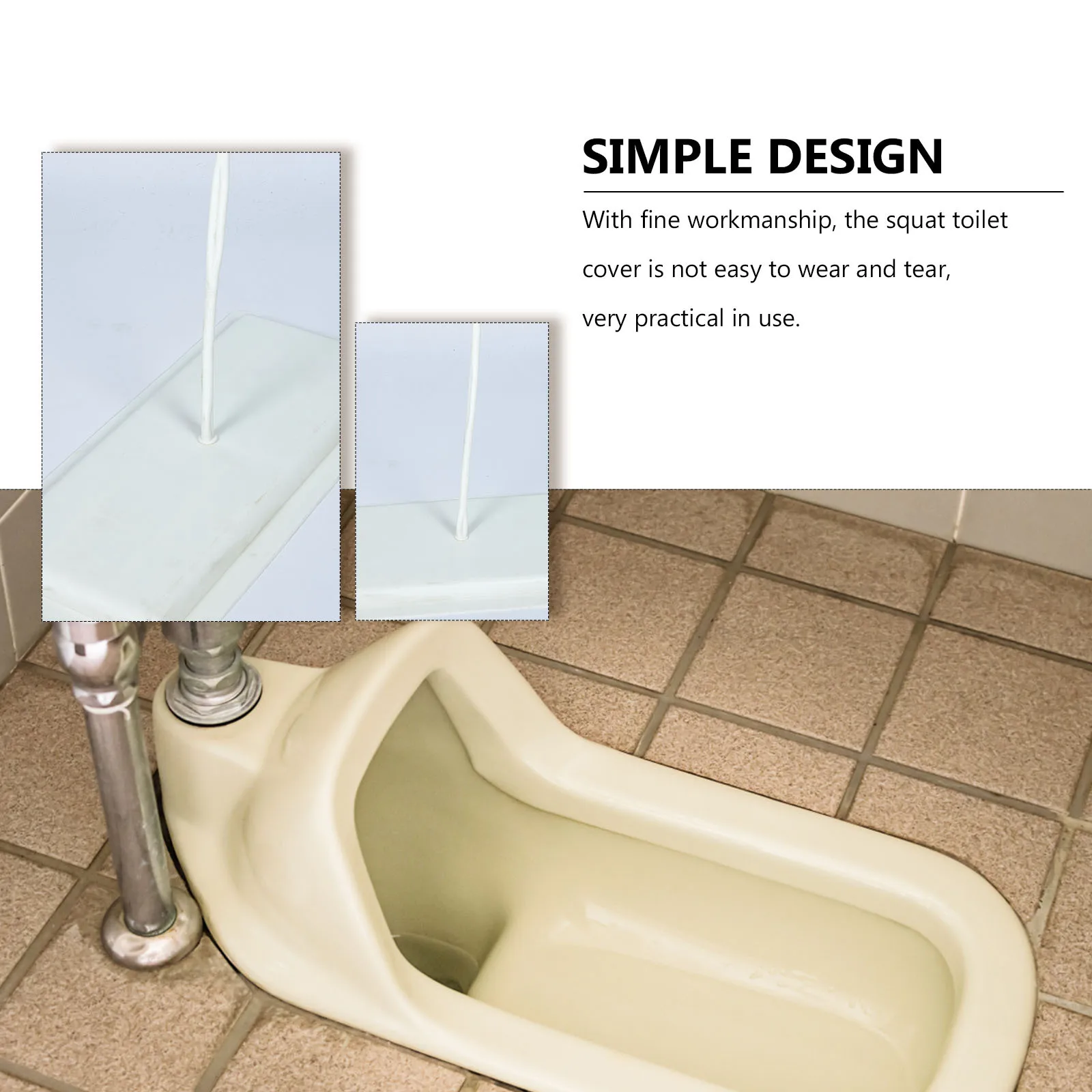 

1pcs Anti-Odor Plastic Squat Toilet Cover For Public Toilets Thickened Bathroom Supply Convenient Squat Toilet Cover Lid
