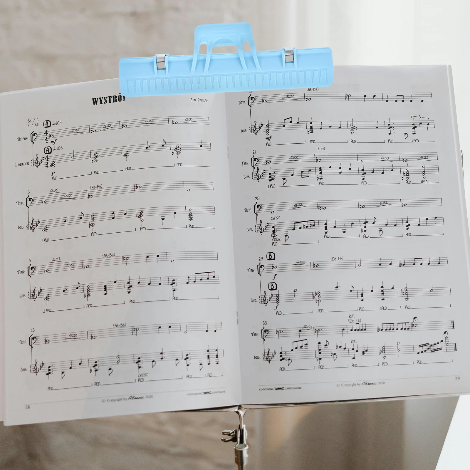 

3 Pcs Sheet Music Clip Piano Score Holder Book Note Page Stand Black Blue Yellow Small Size Practical Gift Music