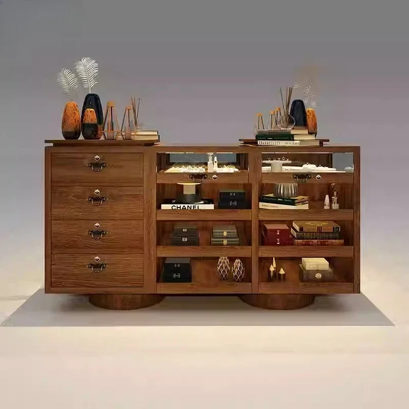 

Витрина для хранения и демонстрации ювелирных изделий и изделий из нефрита, шкаф из массива дерева для демонстрации украшений