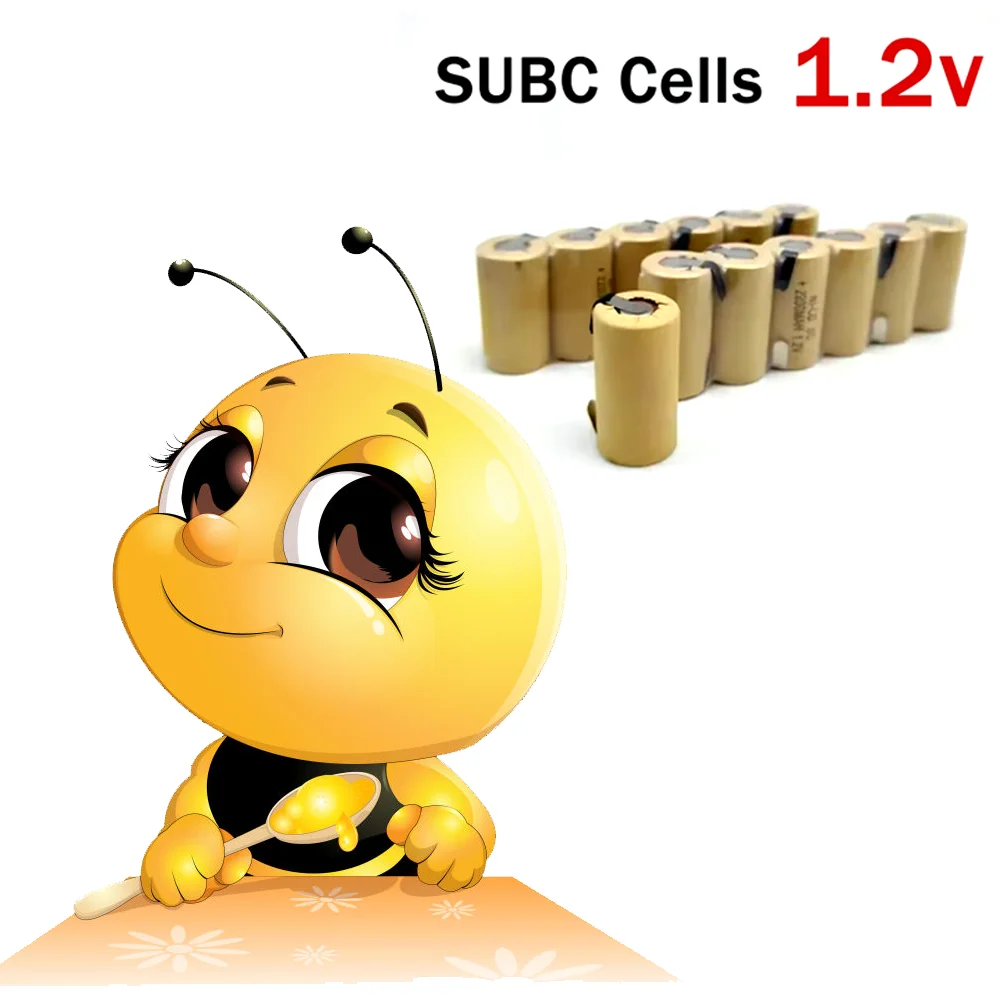 Screwdriver Electric Drill SC Batteries 1.2V 2800mAh Sub C Ni-Cd Rechargeable Battey With Tab Power Tool NiCd SUBC Cells
