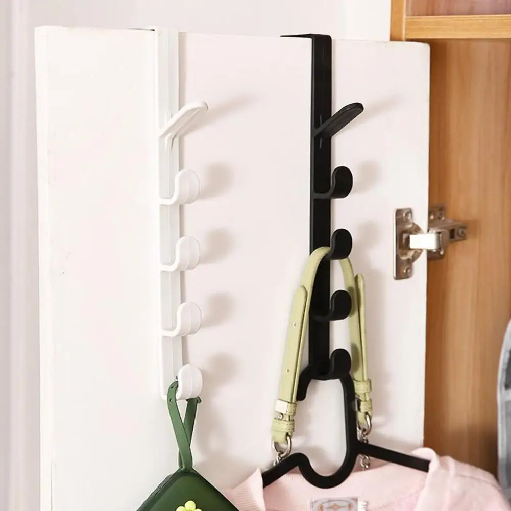 Over The Door Coat Hook Hanger 3PCS Cabinet Wardrobe Vertical Hanging Multi Functional Storage Rack Clothes Towel Bag Organizer view 4