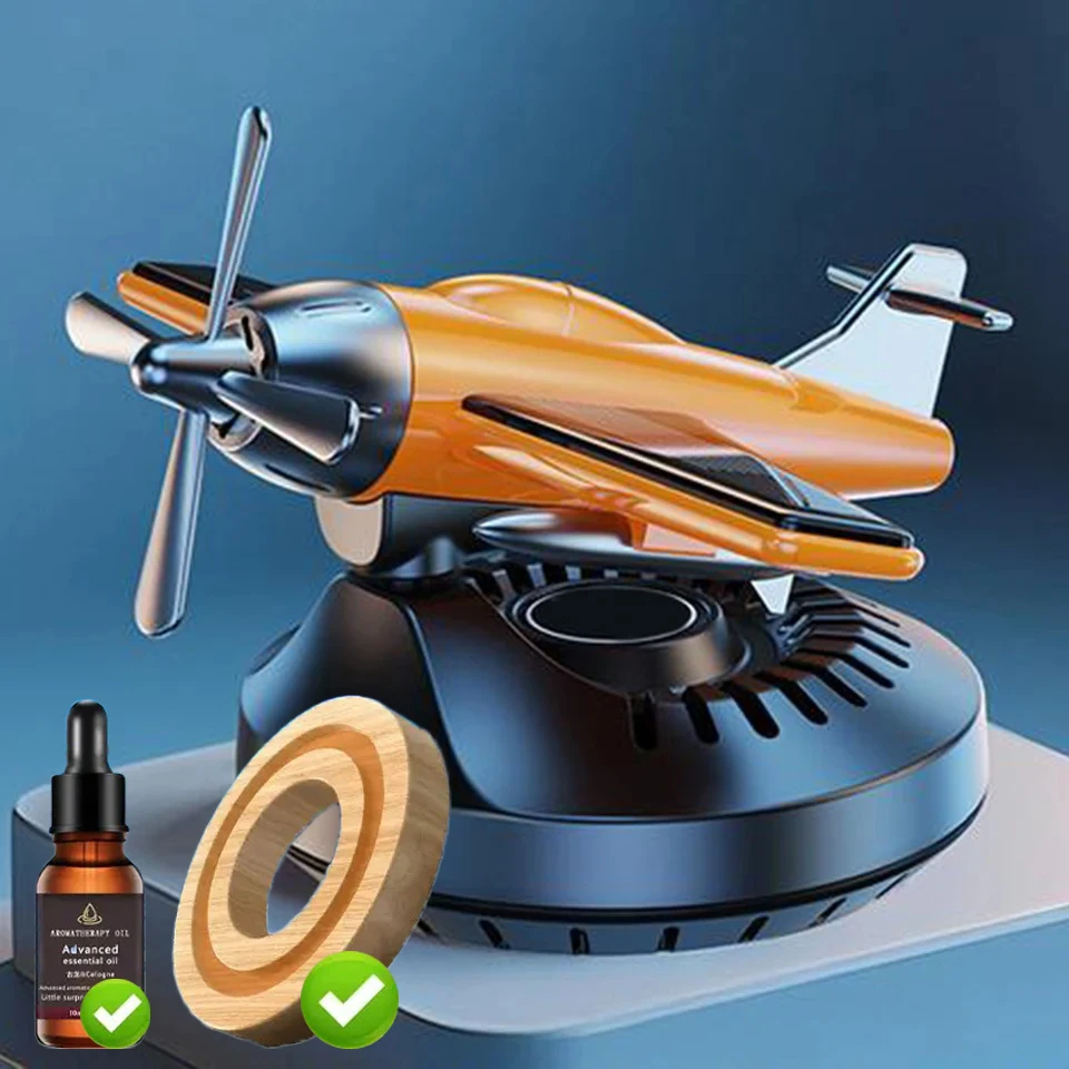 Solar Rotating Car Perfume Diffuser Car freshensers Helicopter Car Interior Decoration Accessories Aromatherapy With Perfume