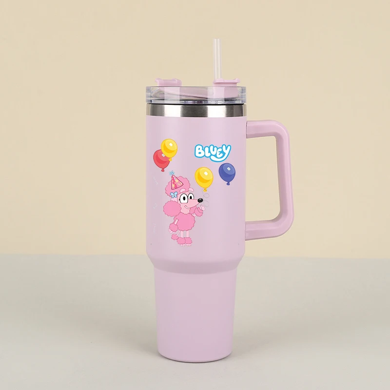 

Blueys Stainless Steel Water Bottle Large Capacity Portable Insulated Cup Cute Cartoon Anime Pattern Water Bottle Children Gift