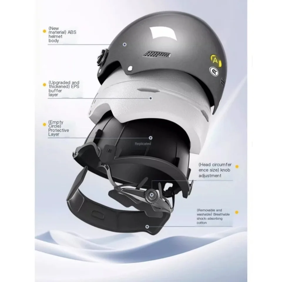 Motorcycle Helmet For Men Women Classic Retro Scooter Half Helmet Ultralight Cycling Helmet MTB Bike Bicycle Motorcycle Helmet view 5