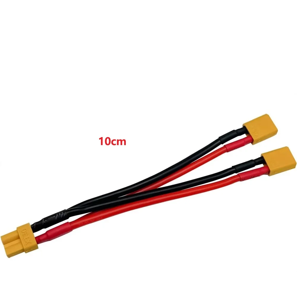 FOR XT30 Parallel Connector 2 Male To 1 Female Y Splitter Cable Harness For RC Battery Power Distribution Wire Adapter