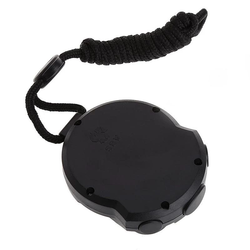 E06B Digital Handheld LCD Chronograph Sports Stopwatch Timer pour w / String