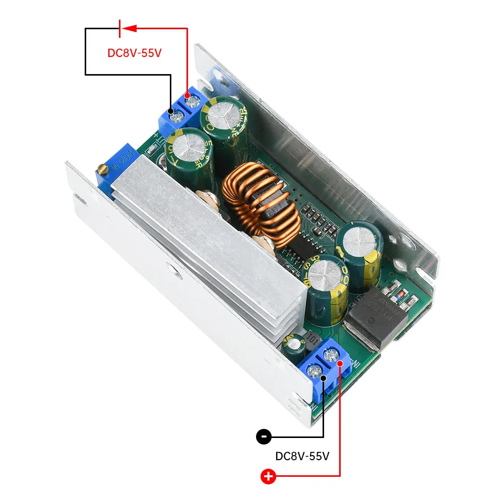 DC-DC 15A 200W 8-60V Regulowany moduł zasilania Step Down Przetwornica obniżająca napięcie Regulowane stabilizowane napięcie Prostowanie synchroniczne — zdjęcie produktu 6