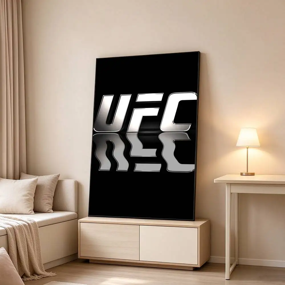 UFC Logo F-Fighting-G  Poster High Quality Dorm Living Room Aesthetic Wall Decoration Painting Stickers Gift