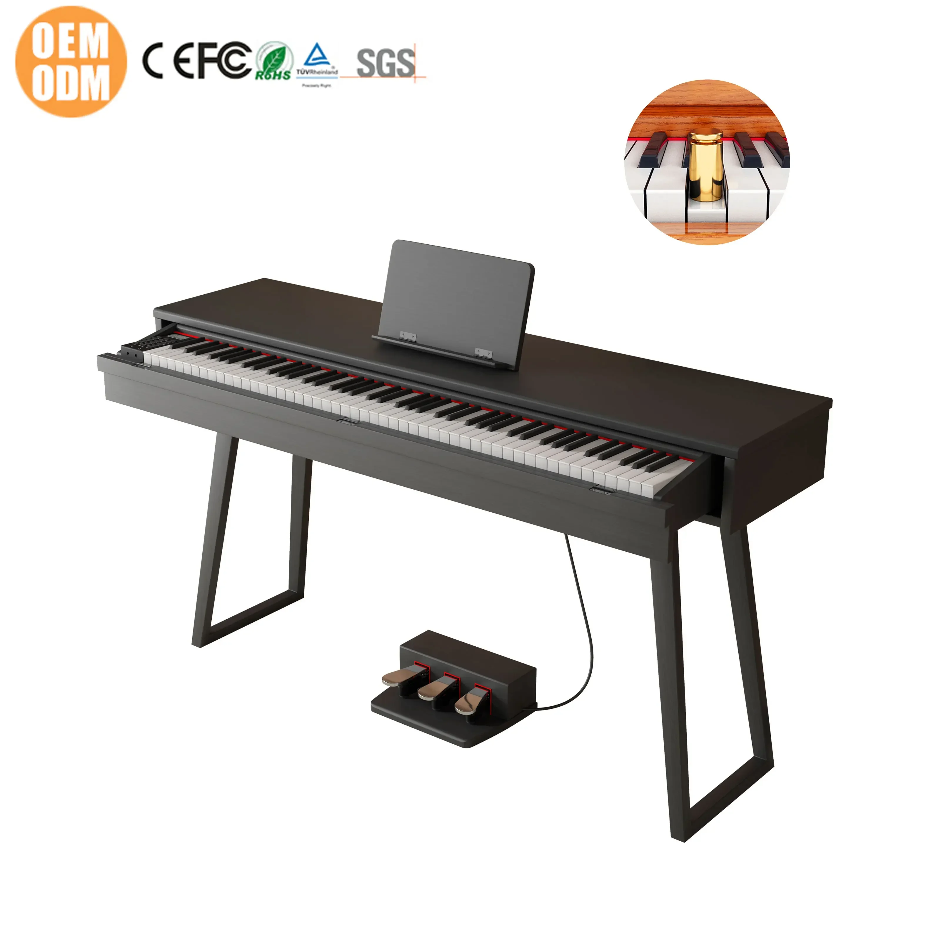 

2025/LeGemCharr Drawer piano 88 weighted keys midi controller keyboard digital piano upright electric piano keyboard