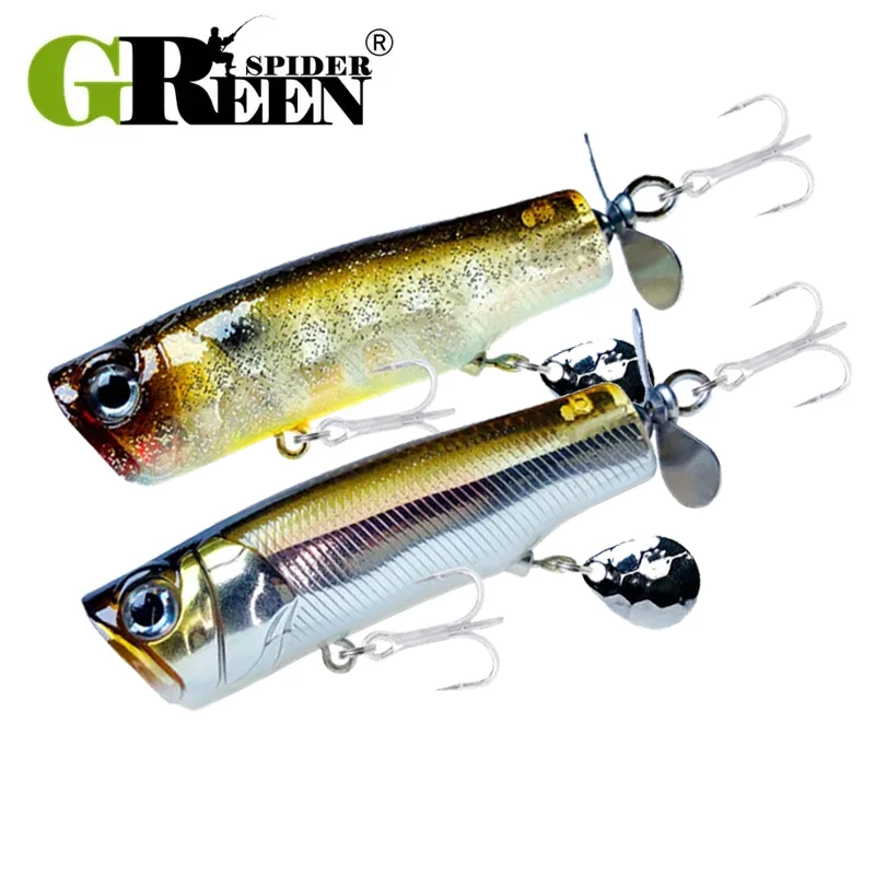 New Top Water Fishing Lures  Popper Bait 75mm13.5g With Sequins Hard Artificial Bait Saltwater Bass Leurre Peche Fishing Tackle