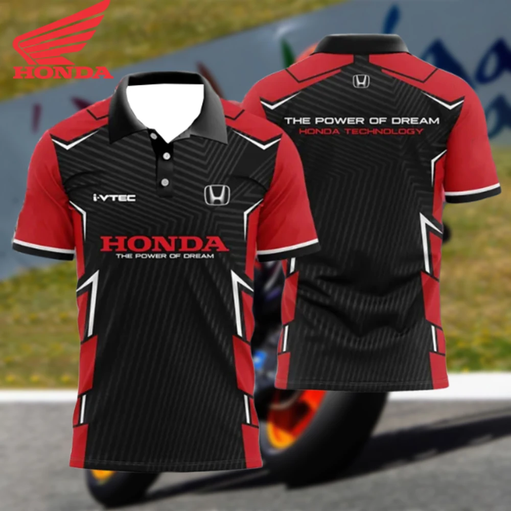

New Hot Selling Honda Motorcycle Racing Riding Trend Polo Shirt Daily Outdoor Street Casual Comfortable Men's Top