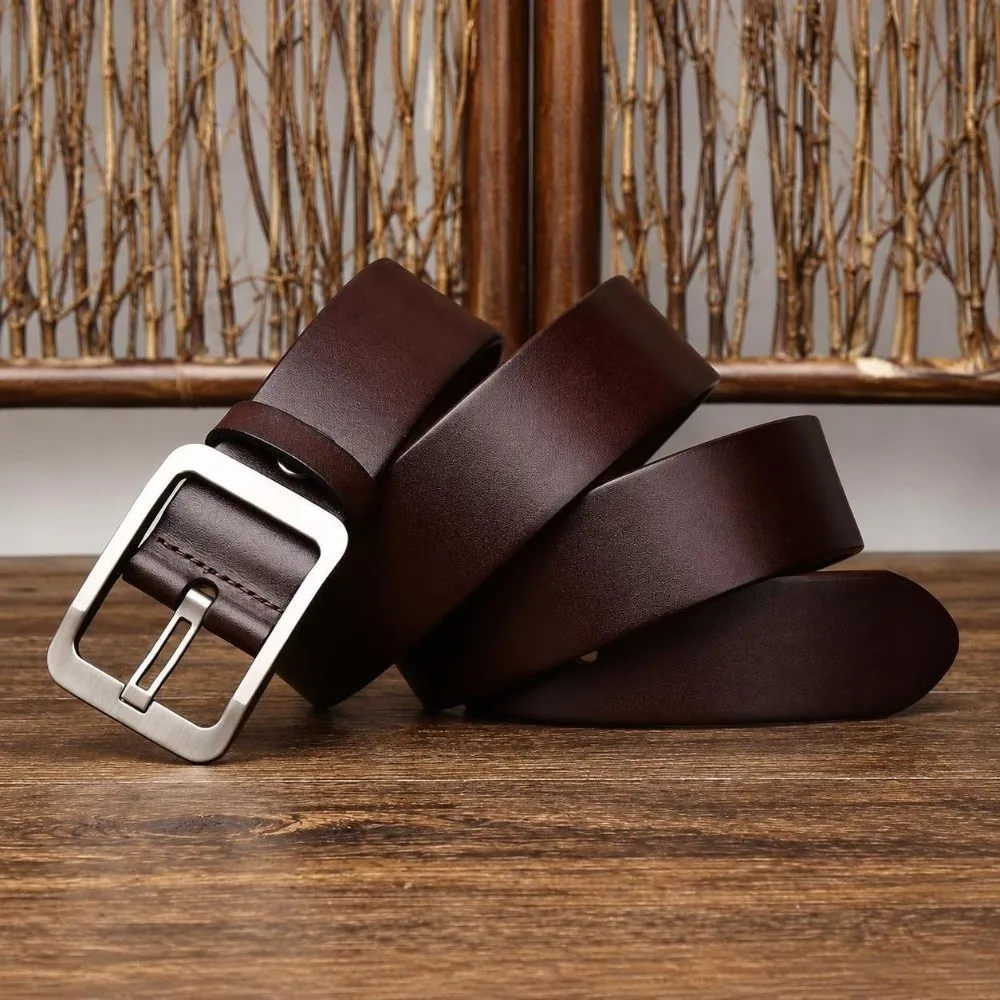 Classic Business Casual PU Leather Belt Durable Adjustable Alloy Pin Buckle Belt Versatile Waist Belt Jeans Wear