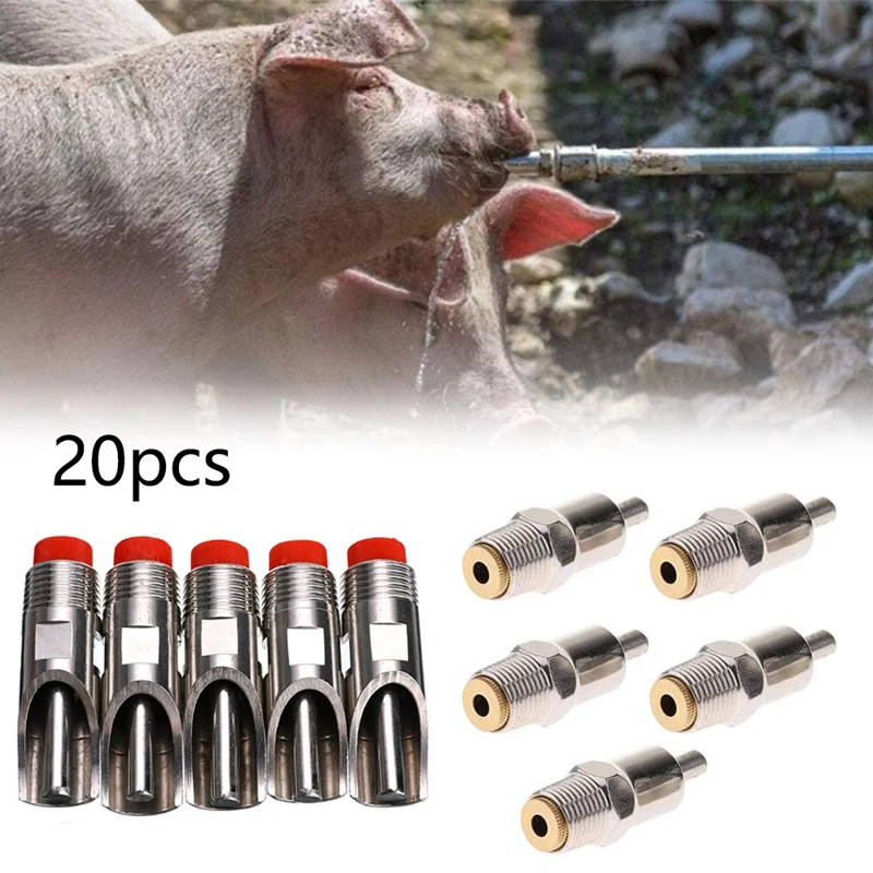 Stainless Steel 1/2Inch PT Thread Pig Automatic Nipple Drinker Pig Waterer Save Water Fountain Farming Equipment