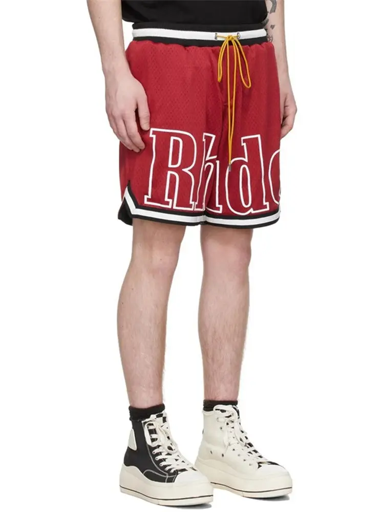 

Новые летние спортивные штаны для баскетбола, повседневные свободные пляжные брюки с пятью четвертью, модная американская уличная одежда