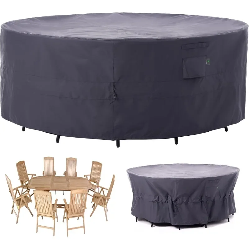 

Patio Furniture Covers, Heavy Duty Tear Resistant Waterproof UV Resistant Windproof Outdoor Furniture Cover, Grey, 84"