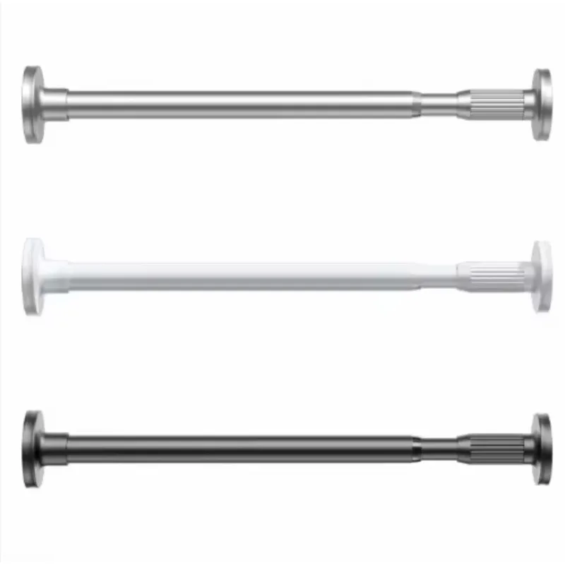 

Stretchable Spring Tension Long Shower Curtain Rod Easy to Install Wholesale Bathroom No Drill Strong Stretchable Curtain Rod