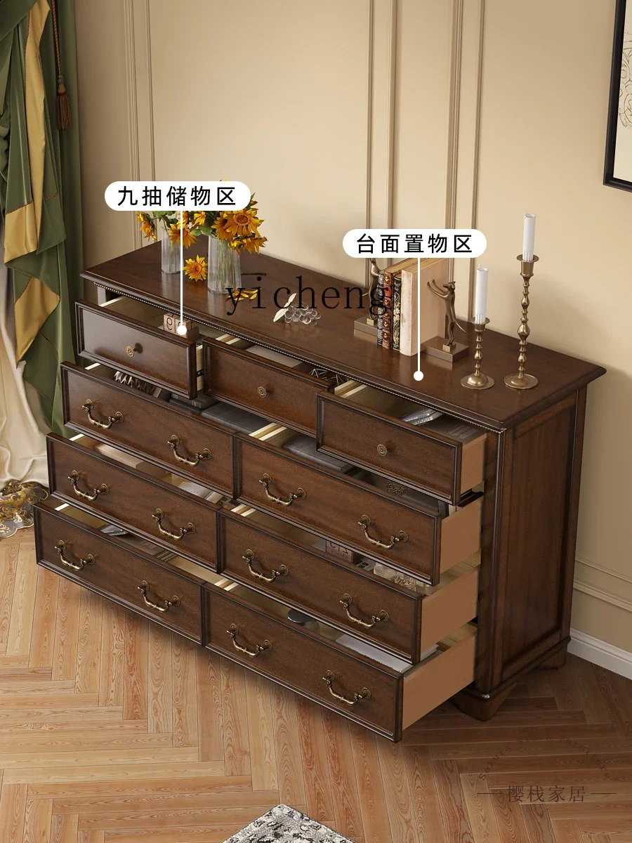 r5.13 Solid Wood Storage Home Living Room Master Bedroom Storage Cabinet