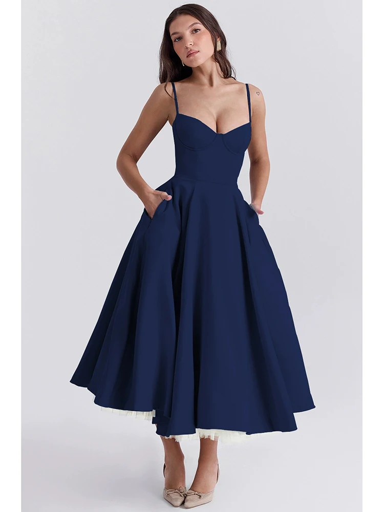 Elegante fora do ombro vestido feminino festa magro uma linha sólida grande balanço vestidos nova primavera verão moda sexy sem costas senhora vestidos