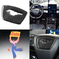 Steering Wheel Stickers for Ford Mustang Mach-E Trim Decorative 3K Carbon Fiber Twill Weave Mache Car Interior Modifications