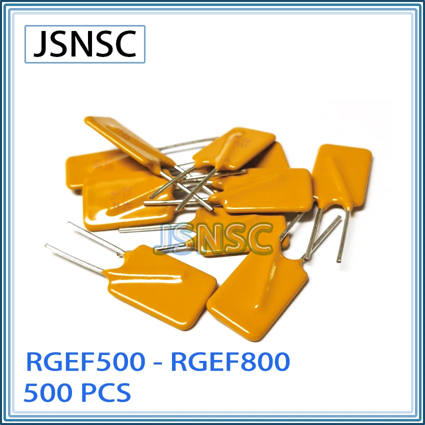 JSNSC fuse 500PCS RGEF500 RGEF600 RGEF700 RGEF800 GF500 GF600 GF700 GF800 16V 5A 6A 7A 8A DIP Resettable Self-Recovery PPTC
