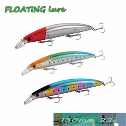 Long Casting Floating Jerkbait 130mm 23g Fishing Lure With Quality Hooks Wobbler Minnow For Seabass Perch Carp Pike