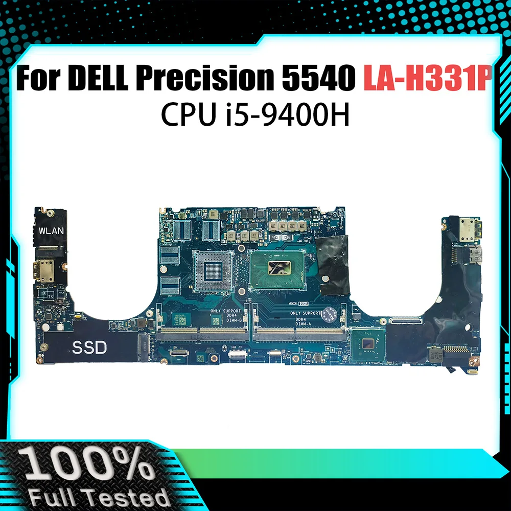 

LA-H331P Mainboard For Dell Precision 5540 XPS 7590 Laptop Motherboard With i5-9400H CPU CN-0205NX 0205NX Tested