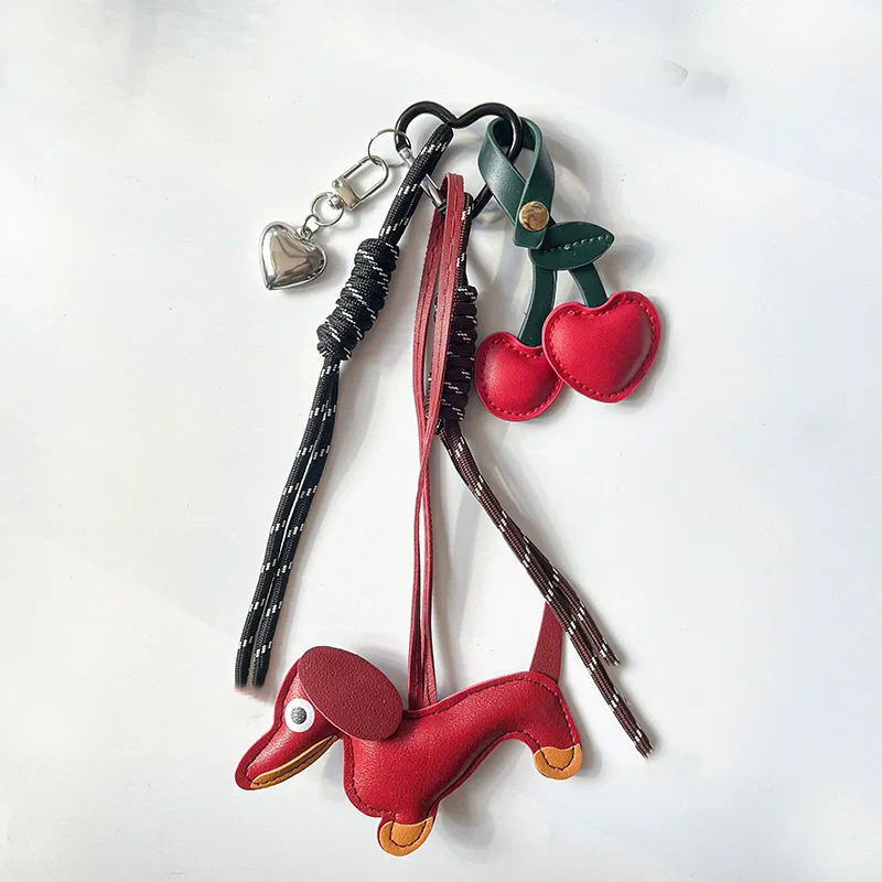 Dackel Taschenketten Damen Taschendekorationen Taschenanhänger Handtaschenzubehör Modetaschen Seile Hängendes Lanyard Handtaschenanhänger – Detail 8