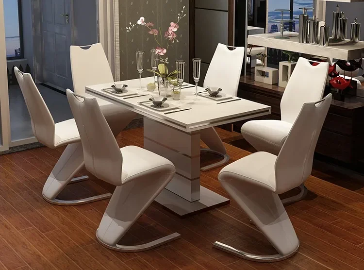 Sillas de mesa de comedor con diseño de sirena personalizadas de fábrica, respaldo, sillas de mesa de comedor de oro rosa, silla moderna