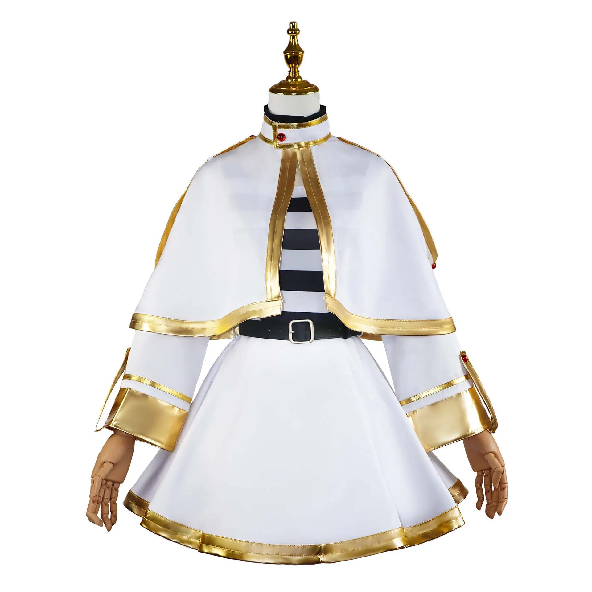 Disfraz de Cosplay de Frieren de Anime Frieren Beyond Journey's End, Peluca, Vestido, Uniforme, Orejas, Pendientes, Carnaval, Halloween, Juego de Roles para Mujer