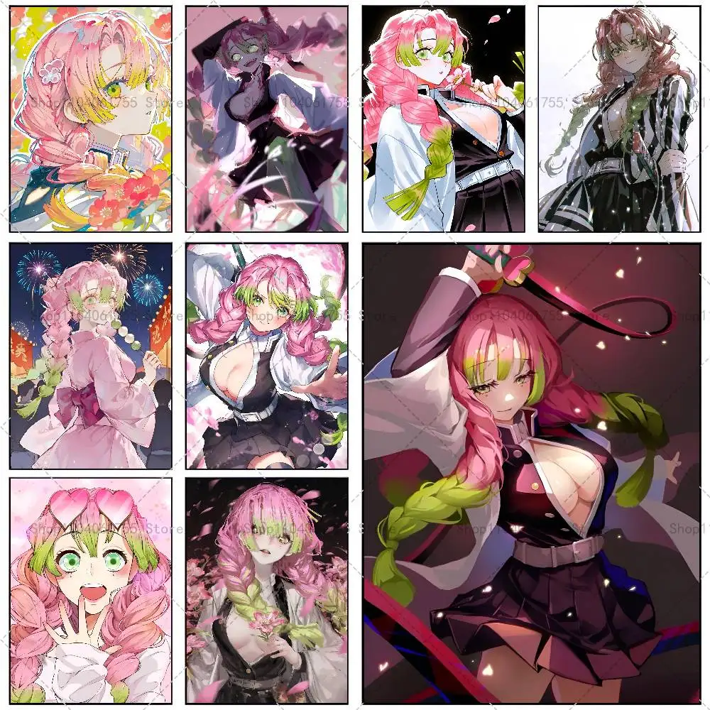 Anime M-Mitsuri Poster Self-adhesive Art Waterproof Paper Sticker Coffee House Bar Room Wall Decor