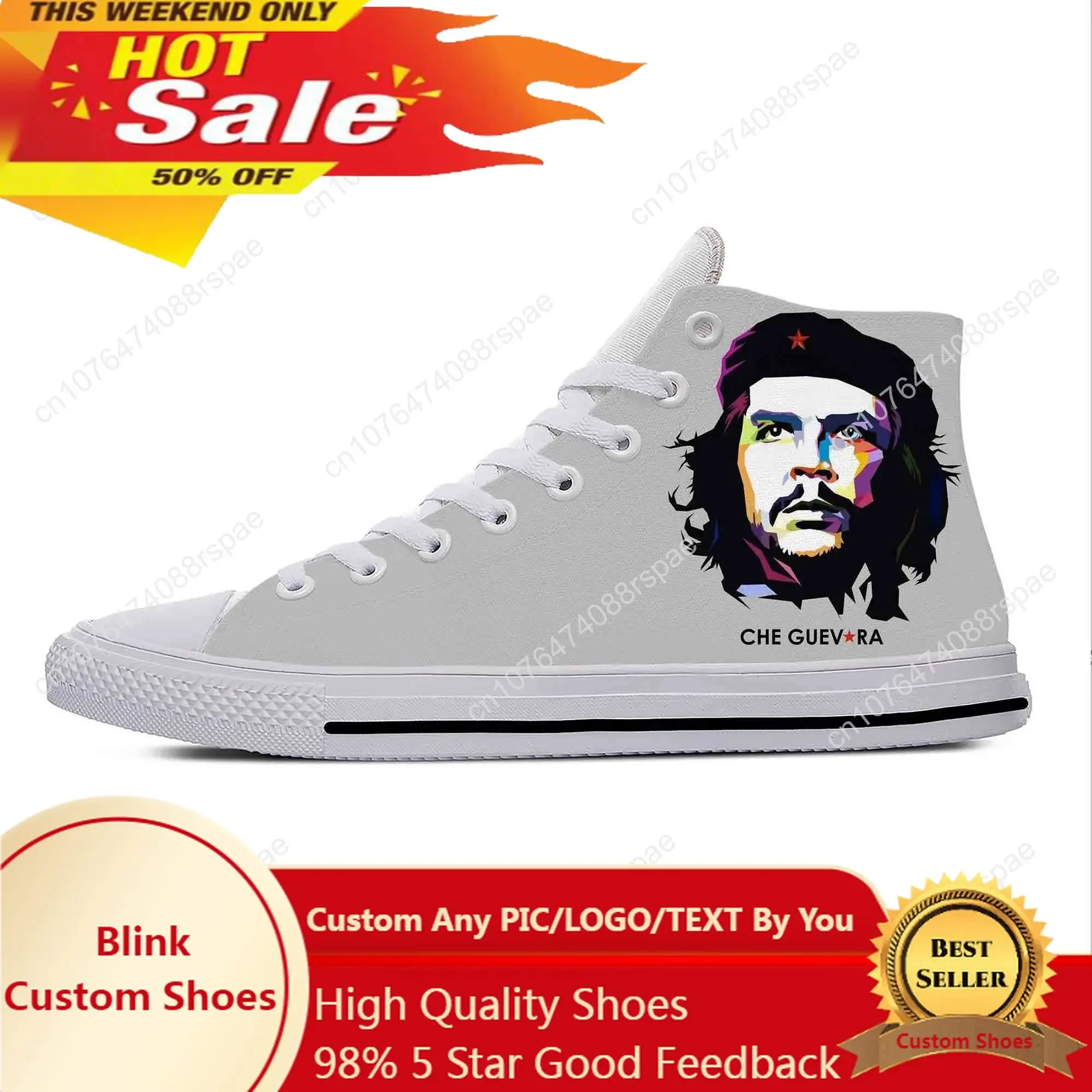 Hot Cool Che Guevara Communisme Socialisme Cuba Cuban Casual Schoenen Hoge Top Lichtgewicht Heren Dames Sneakers Klassieke Board Schoenen