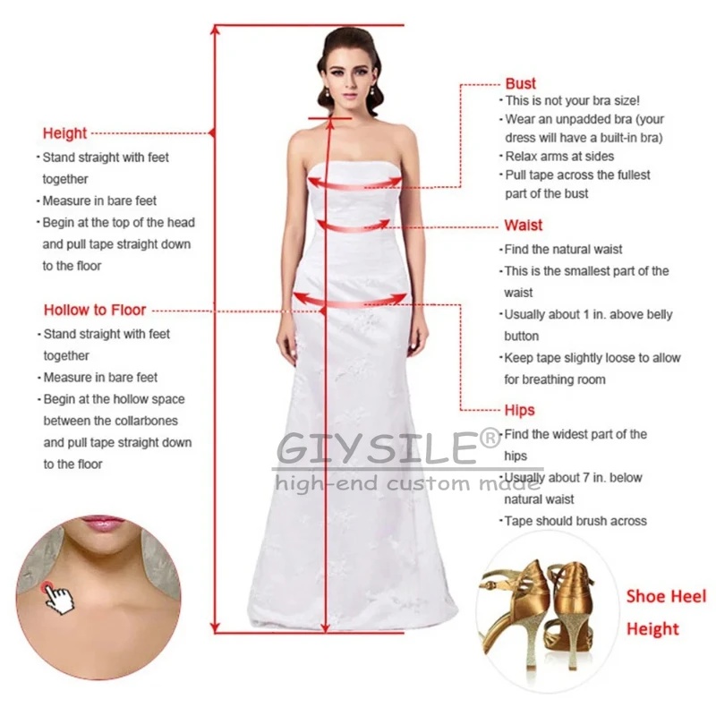 GIYSILE Customized New Neck Hanging Light Wedding Dresses Lace Sexy Backless Small Tail Evening Gowns vestidos de novia boda