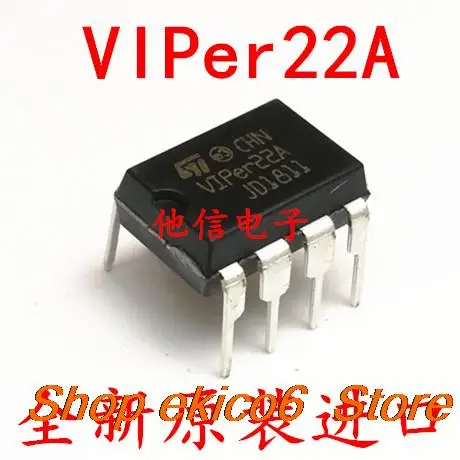 10pieces Original stock   VIPer22A VIPer12A DIP-8  