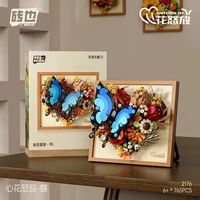 New Year Decorations 3D Picture Frame Building Blocks Flowers Mini Bricks DIY Girls Boy Kid Toy Wedding Birthday Christmas Gifts