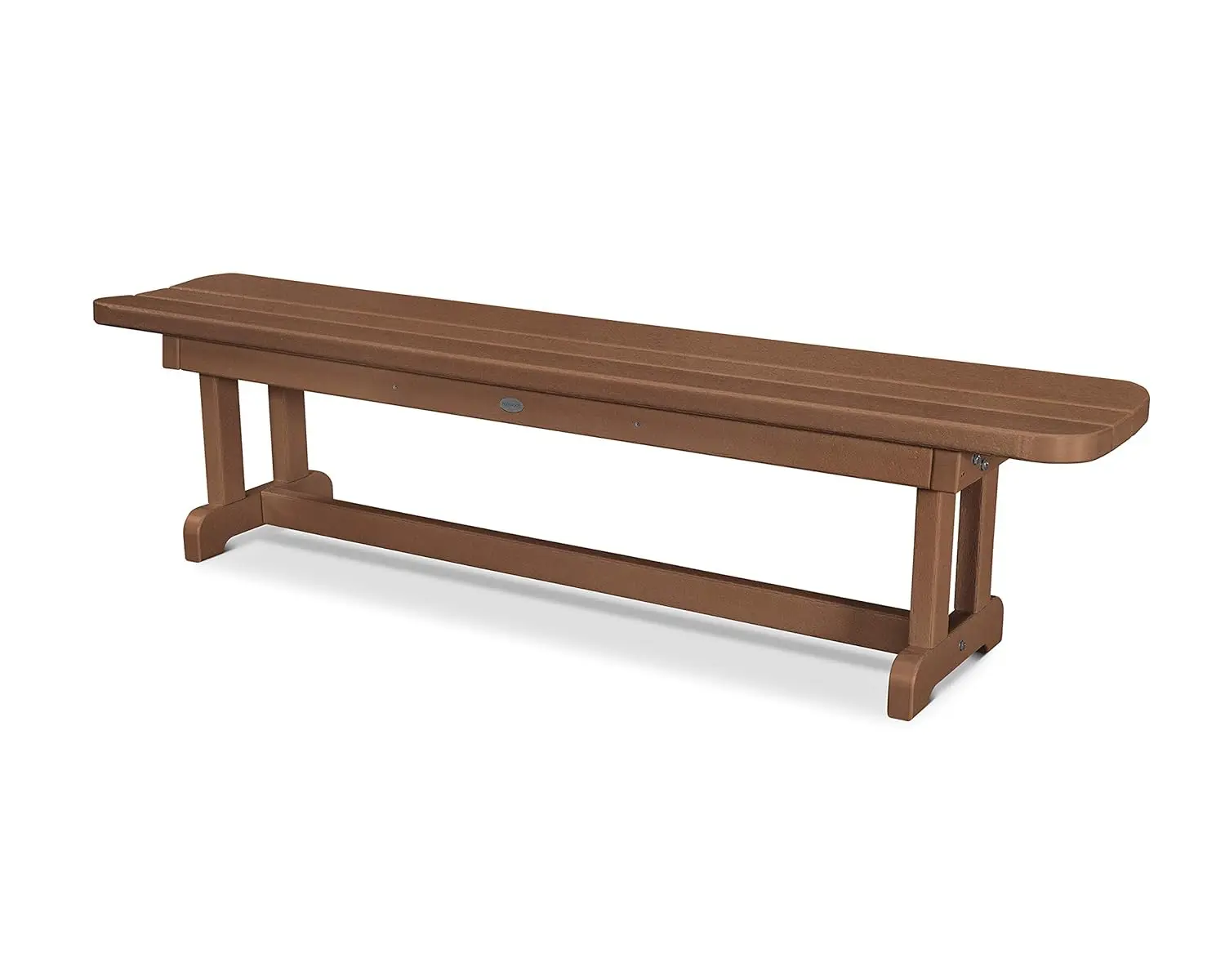 

72in Backless Outdoor Bench Weather-Resistant Teak Finish Patio Garden 72", Customized