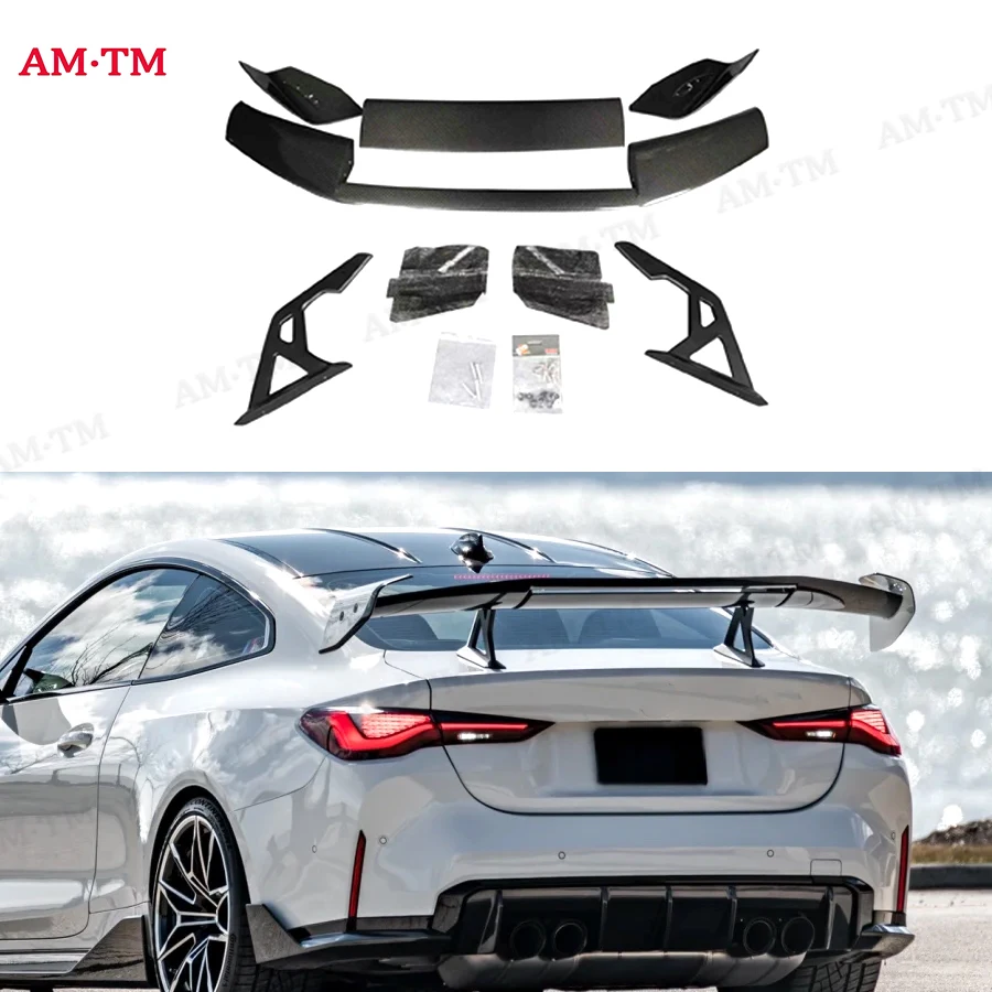 

Для BMW M2 M3 M4 G87 G82 G80 G83: задний спойлер, спойлер-плавник, направляющее крыло, карбоновое волокно, элементы обвеса кузова